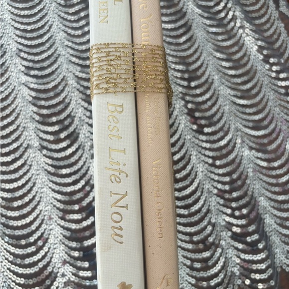 Gold and Cream osteen Decorative Books - Picture 2 of 6